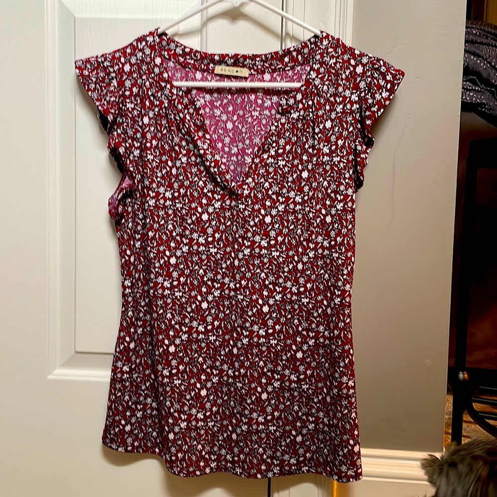 Beautiful knit top from Stitch Fix. Size M but fits like small. Like New!